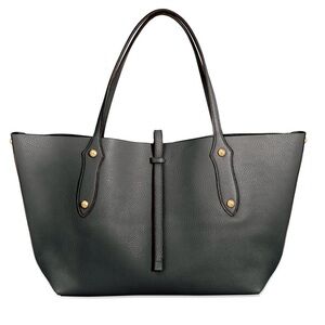 Annabel Ingall dark gray leather tote